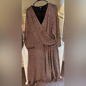 Next Shimmering Brown Long Sleeve Dress